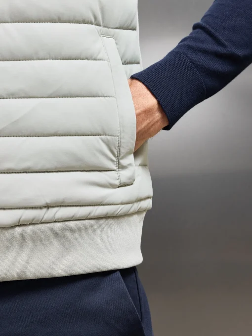 Hybrid Quilted Gilet - Stone