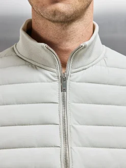 Hybrid Quilted Gilet - Stone