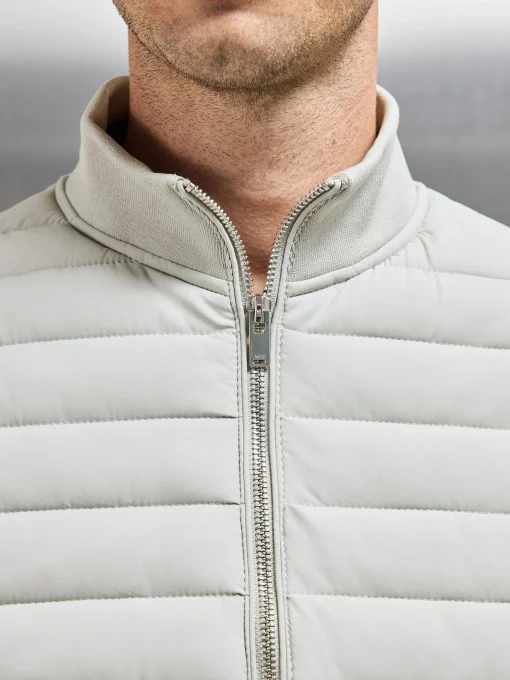 Hybrid Quilted Gilet - Stone