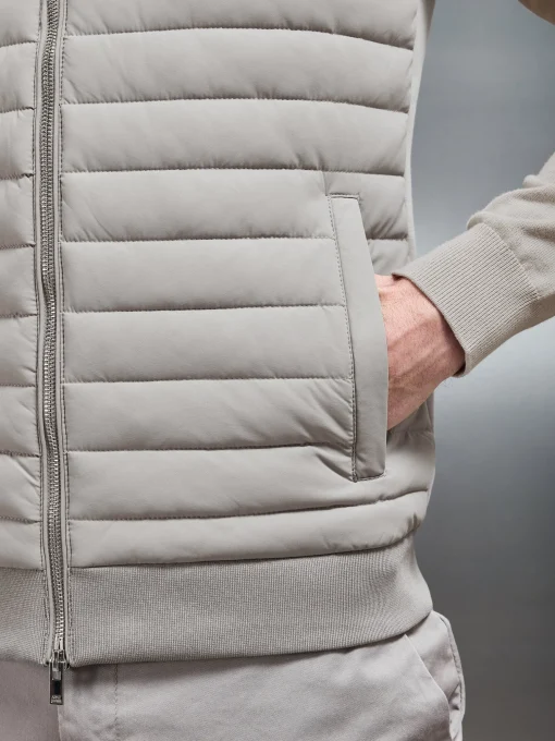 Hybrid Quilted Gilet - Taupe