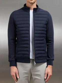 Hybrid Quilted Jacket - Navy