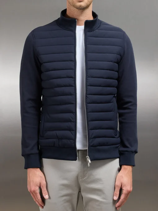 Hybrid Quilted Jacket - Navy