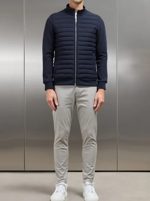 Hybrid Quilted Jacket - Navy