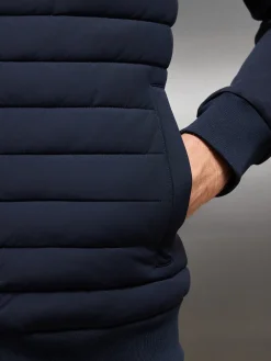 Hybrid Quilted Jacket - Navy