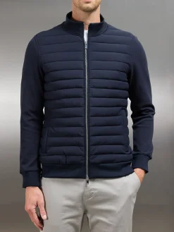 Hybrid Quilted Jacket - Navy