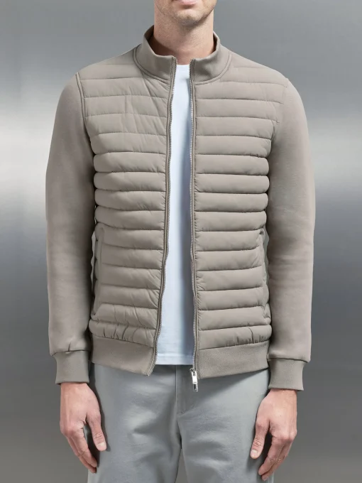 Hybrid Quilted Jacket - Taupe
