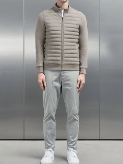 Hybrid Quilted Jacket - Taupe
