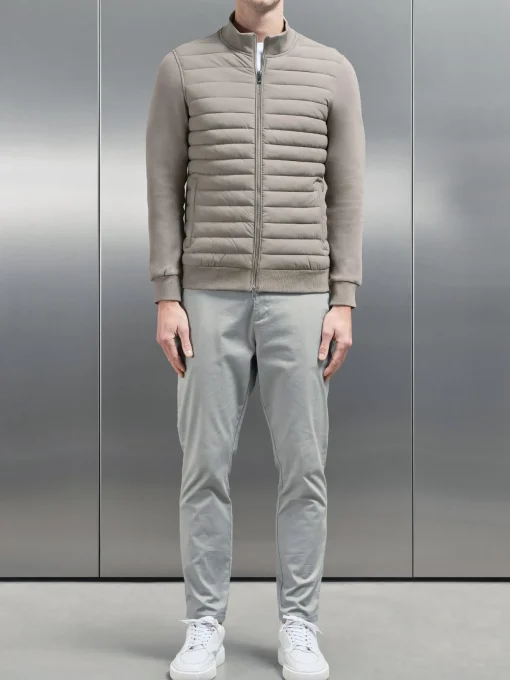 Hybrid Quilted Jacket - Taupe