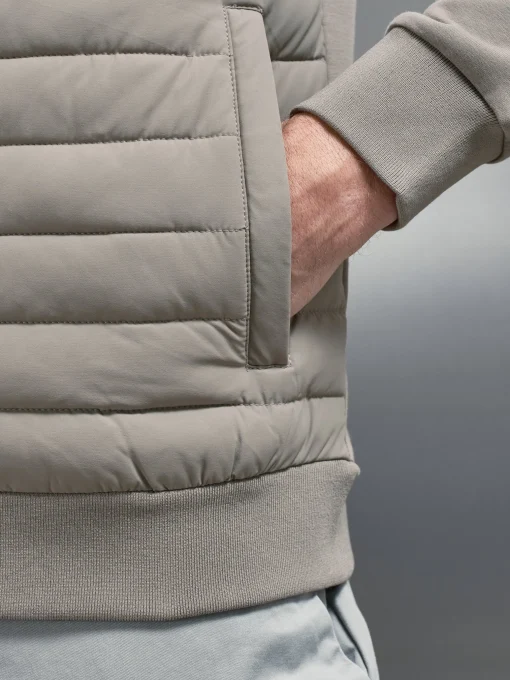 Hybrid Quilted Jacket - Taupe