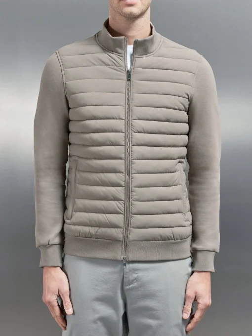 Hybrid Quilted Jacket - Taupe