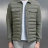 Hybrid Quilted Overshirt - Green