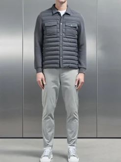 Hybrid Quilted Overshirt - Grey