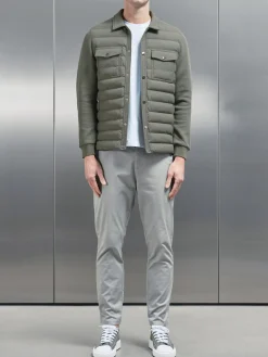 Hybrid Quilted Overshirt - Green