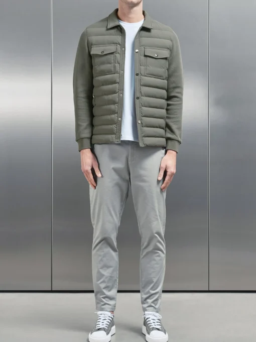 Hybrid Quilted Overshirt - Green