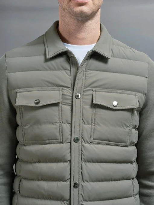 Hybrid Quilted Overshirt - Green
