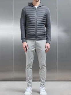Hybrid Quilted Windbreaker - Grey