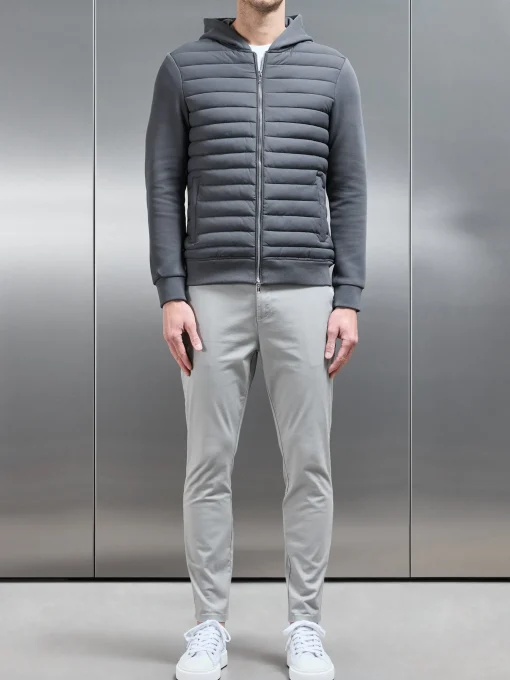 Hybrid Quilted Windbreaker - Grey