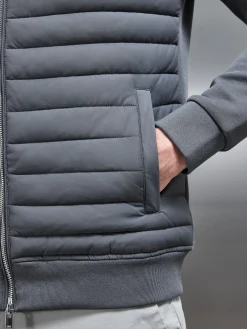 Hybrid Quilted Windbreaker - Grey