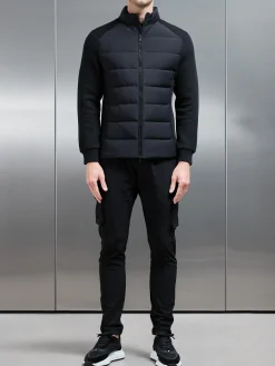 Hybrid Technical Puffer Jacket - Black