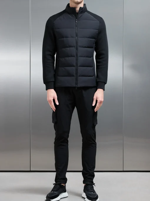 Hybrid Technical Puffer Jacket - Black