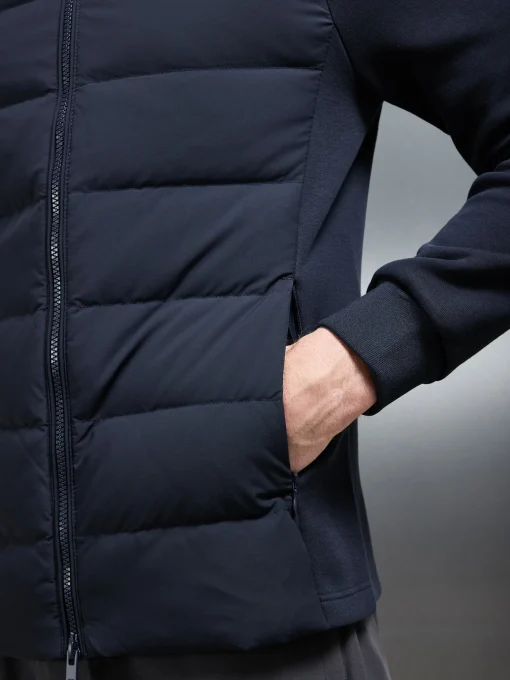 Hybrid Technical Puffer Jacket - Navy