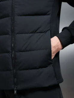 Hybrid Technical Puffer Jacket - Black