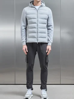Hybrid Technical Puffer Windbreaker - Mid Grey