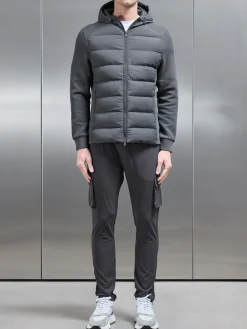 Hybrid Technical Puffer Windbreaker - Grey