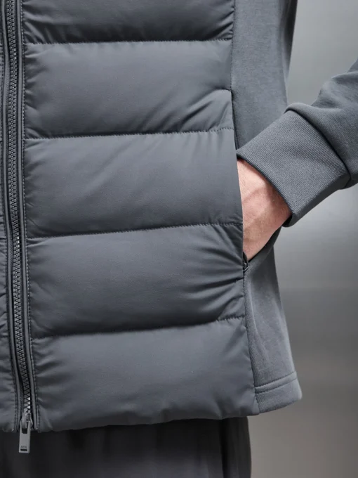 Hybrid Technical Puffer Windbreaker - Grey