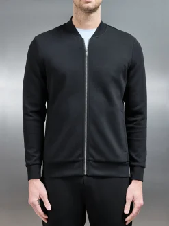Interlock Jersey Bomber Jacket - Black