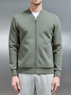 Interlock Jersey Bomber Jacket - Sage