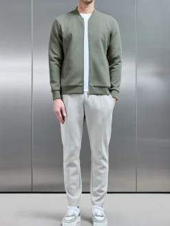 Interlock Jersey Bomber Jacket - Sage