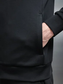 Interlock Jersey Bomber Jacket - Black