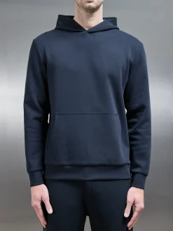 Interlock Jersey Essential Hoodie - Navy