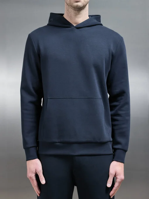 Interlock Jersey Essential Hoodie - Navy