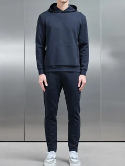 Interlock Jersey Essential Hoodie - Navy