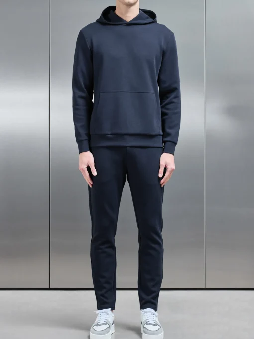 Interlock Jersey Essential Hoodie - Navy