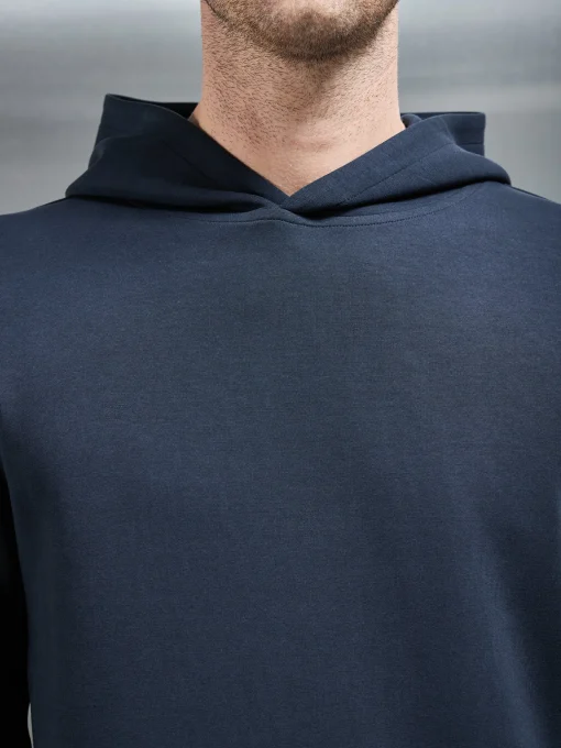 Interlock Jersey Essential Hoodie - Navy