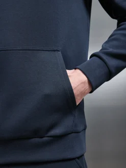 Interlock Jersey Essential Hoodie - Navy
