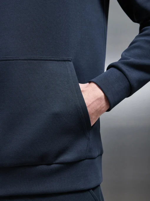 Interlock Jersey Essential Hoodie - Navy