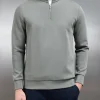 Interlock Jersey Half Zip - Sage