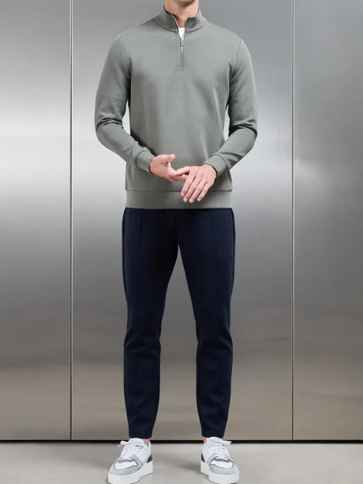 Interlock Jersey Half Zip - Sage