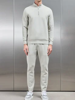 Interlock Jersey Half Zip - Stone