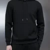 Interlock Jersey Hoodie - Black