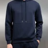 Interlock Jersey Hoodie - Navy