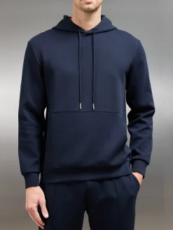 Interlock Jersey Hoodie - Navy