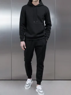 Interlock Jersey Hoodie - Black