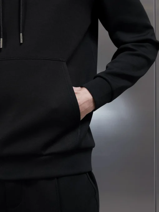 Interlock Jersey Hoodie - Black