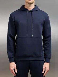 Interlock Jersey Hoodie - Navy