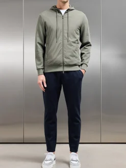 Interlock Jersey Hybrid Windbreaker - Sage